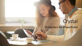  Presentation with data design - Amazing slides having data in tablet or making backdrop and a  colored foreground