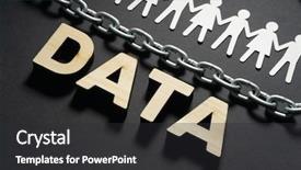  Presentation with personal data - PPT theme having data letters with human paper background and a dark gray colored foreground