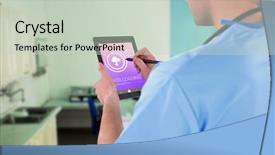  Presentation with download - Colorful presentation design enhanced with data loading text with download backdrop and a soft green colored foreground