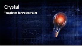  Presentation with bulb - Amazing slide deck having data management - conceptual image with light bulb backdrop and a black colored foreground