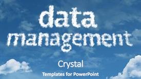  Presentation with integrity - Cool new presentation theme with data management cloud word backdrop and a teal colored foreground