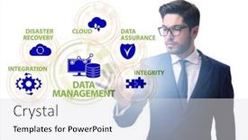  Presentation with data management - Presentation with data-management-concept-with-business background and a light gray colored foreground