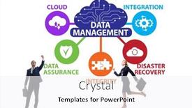  Presentation with data management - PPT theme enhanced with data-management-concept-with-business background and a white colored foreground