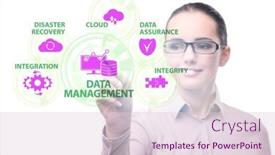  Presentation with data management - Slide deck featuring data-management-concept-with-business background and a lemonade colored foreground