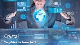  Presentation with data mining - Theme with data mining - futuristic media sharing concept background and a teal colored foreground