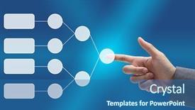  Presentation with data mining - Amazing slides having data mining - man hand push on blank backdrop and a ocean colored foreground