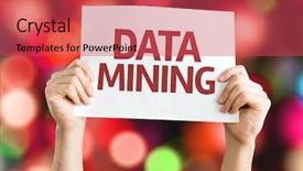  Presentation with data mining - Amazing slide set having data mining card with bokeh backdrop and a red colored foreground