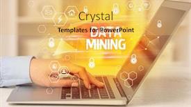  Presentation with data mining - Presentation having data-mining-inscription-on-laptop background and a yellow colored foreground