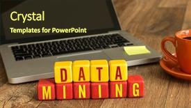  Presentation with data mining - Amazing slide set having data mining written backdrop and a tawny brown colored foreground