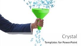  Presentation with monetization - Beautiful PPT theme featuring data monetization concept with funnel backdrop and a white colored foreground