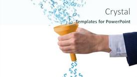  Presentation with monetization - PPT layouts having data monetization concept with funnel background and a cool aqua colored foreground