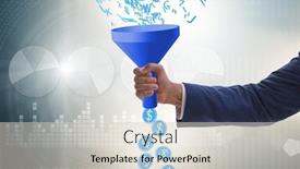  Presentation with monetization - Cool new slide deck with data monetization concept with funnel and businessman backdrop and a lemonade colored foreground