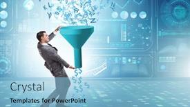  Presentation with monetization - Slides with data-monetization-concept-with-funnel background and a light blue colored foreground