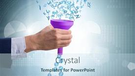  Presentation with monetization - Amazing theme having data-monetization-concept-with-funnel backdrop and a sky blue colored foreground