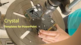  Presentation with data - Slide deck enhanced with data on a hard drive background and a  colored foreground