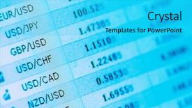  Presentation with data - Audience pleasing presentation theme consisting of financial data on a monitor backdrop and a cyan colored foreground