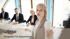  Presentation with financial report - Beautiful slides featuring data on whiteboard while making backdrop and a mint green colored foreground