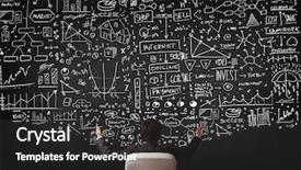  Presentation with office chair - Beautiful PPT theme featuring data people - young businessman sitting in office backdrop and a dark gray colored foreground