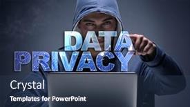  Presentation with data privacy - PPT layouts enhanced with data-privacy-concept-with-hacker background and a ocean colored foreground