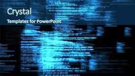  Presentation with blue black and silver - Theme with data processing - blue blurred texts against black background and a  colored foreground