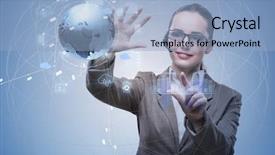  Presentation with cloud technology - Colorful PPT layouts enhanced with data processing - cloud computing concept in technology backdrop and a light blue colored foreground