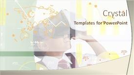  Presentation with education data - Slide deck consisting of data-processing-over-school-girl background and a cream colored foreground