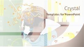  Presentation with education data - PPT theme with data-processing-over-school-girl background and a cream colored foreground