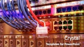  Presentation with data protection - Cool new slide deck with data protection concept with padlock backdrop and a tawny brown colored foreground