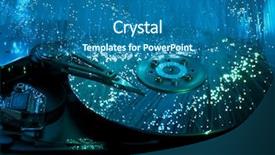  Presentation with fiber - Colorful presentation theme enhanced with data recovery - computer hard drives with technology backdrop and a  colored foreground