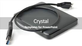  Presentation with recovery - Cool new presentation with data recovery - external hard drive isolated backdrop and a dark gray colored foreground