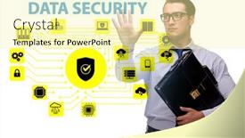  Presentation with data security - PPT theme consisting of data-security-in-cybersecurity-concept background and a blonde colored foreground