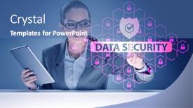  Presentation with data security - Presentation featuring data-security-in-cybersecurity-concept background and a ocean colored foreground