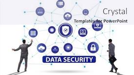  Presentation with data security - PPT theme featuring data-security-in-cybersecurity-concept background and a sky blue colored foreground