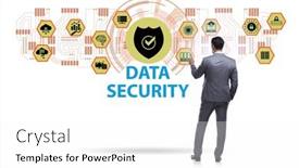  Presentation with cybersecurity - Slide deck featuring data-security-in-cybersecurity-concept background and a white colored foreground