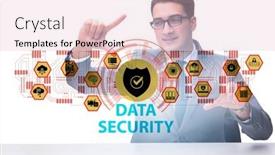  Presentation with cybersecurity - Slides consisting of data-security-in-cybersecurity-concept background and a lemonade colored foreground