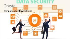  Presentation with cybersecurity - Slide deck consisting of data-security-in-cybersecurity-concept background and a lemonade colored foreground