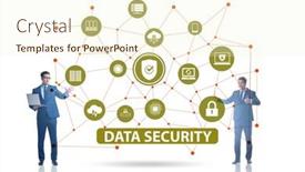  Presentation with cybersecurity - Slide deck with data-security-in-cybersecurity-concept background and a cream colored foreground