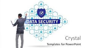  Presentation with cybersecurity - Presentation consisting of data-security-in-cybersecurity-concept background and a white colored foreground