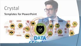  Presentation with cybersecurity - PPT theme having data-security-in-cybersecurity-concept background and a  colored foreground
