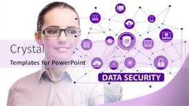  Presentation with cybersecurity - Slide deck enhanced with data-security-in-cybersecurity-concept background and a lavender colored foreground