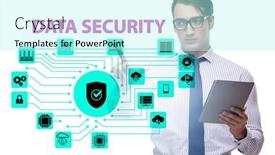  Presentation with cybersecurity - Slide set with data-security-in-cybersecurity-concept background and a arctic colored foreground