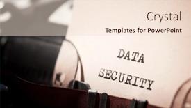  Presentation with data security - Presentation design with data-security-text-written background and a lemonade colored foreground