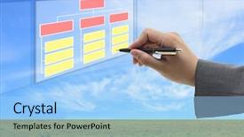  Presentation with data structure - Audience pleasing PPT layouts consisting of data structure - asian business man hand draw backdrop and a light blue colored foreground