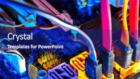  Presentation with data structure - Amazing presentation theme having data structure - closeup of pc component backdrop and a navy blue colored foreground