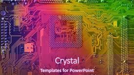  Presentation with data structure - Cool new theme with data structure - electronic circuit board close up backdrop and a violet colored foreground