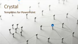  Presentation with data structure - Audience pleasing theme consisting of data structure - linking entities network networking social backdrop and a cream colored foreground