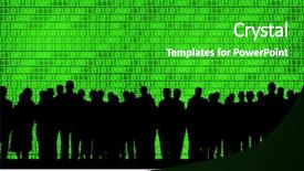  Presentation with code - Slides with data team - image of business people background and a shamrock green colored foreground