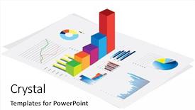  Presentation with vector - Slide deck having data visualization - 3d vector visual of business background and a white colored foreground