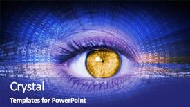  Presentation with high tech technology - Audience pleasing presentation theme consisting of blue striped backdrop creative backdrop and a sky blue colored foreground