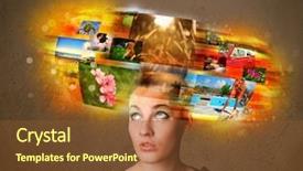  Presentation with memories - Audience pleasing presentation theme consisting of high-speed shot of a lemon with splashing water on a black background backdrop and a black colored foreground